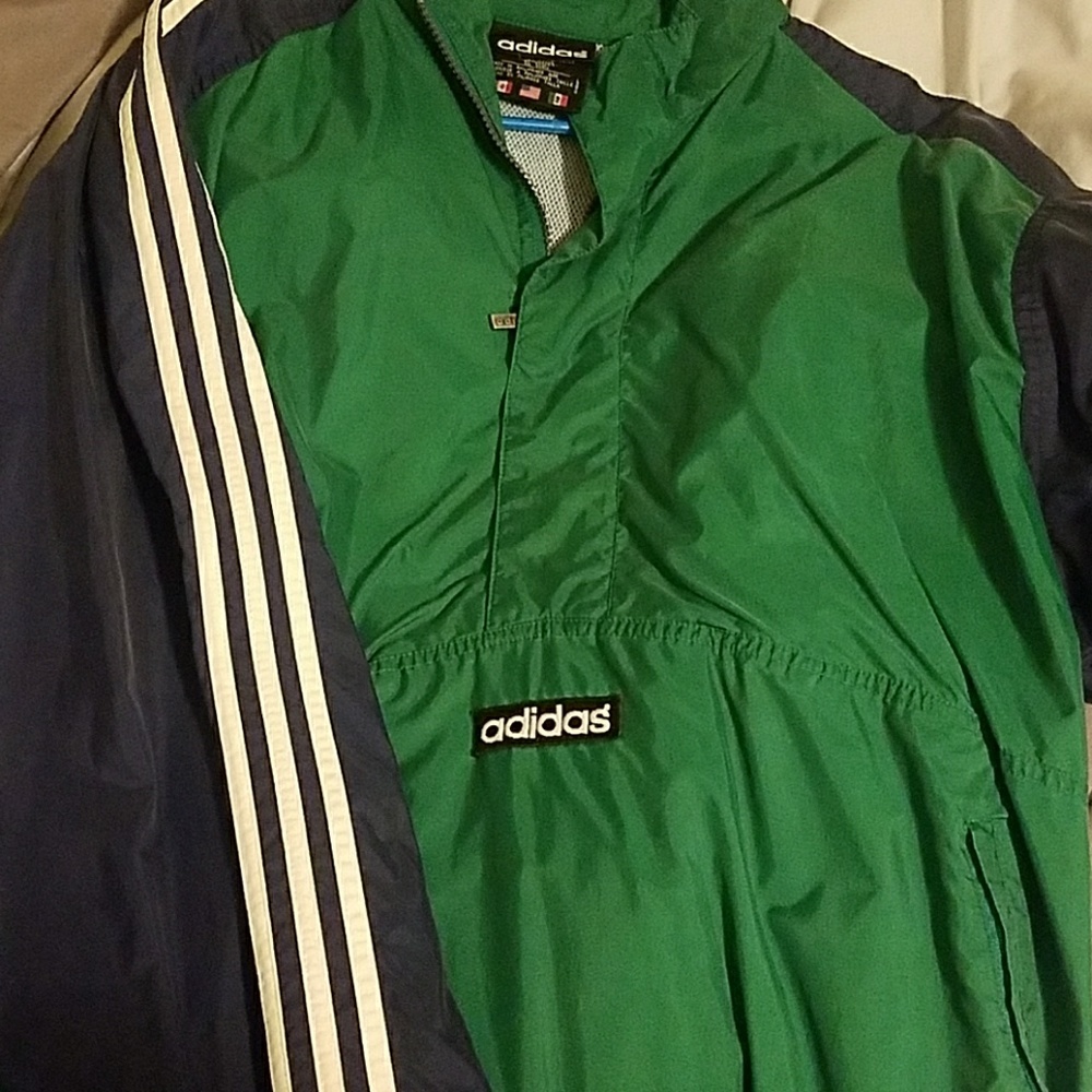 Men's Vintage Adidas 3/4 Zip Wind Breaker